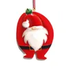 2021 Pendentifs Père Noël Résine Ornements d'arbre de Noël Pendentif Accessoires Décoration de Noël Bonhomme de neige Arbres de Noël XD24875