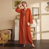 Roupas étnicas Eid Muçulmano Abaya Dubai Turquia Islã Islam Kaftan Robe Longe Vestres abayas para mulheres djellaba femme caftan marocain de soi