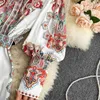 Kobiety Moda Długi rękaw Retro Totem Print Odchudzanie Mini Dresy linii Wiosna Vintage Eleganckie ubrania Vestidos S070 210527