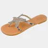 Sandali Starfish Starfish Crystal Flip Flops Donna Tempo libero Piatto Beach Clip Tone Scarpe antiscivolo Claquette Femme