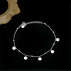 ANKLETS EHSHIR 925 STERLING STERLING ARGINE CHARDINE CHALET DE DISCINE DE DISCINE DE DISQUE POUR FEMMES BIJOUX CLASSIQUE