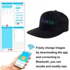 Jul Halloween Party DJ App Programmerbar MSAGE Baseball HatCap Light Animated Display Ord LED Light Hat