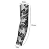 Elbow & Knee Pads Ice Silk Sunsn Sleeve Seamless Flower Arm Tattoo Sweat Absorption Breathable Fashion UV Gray