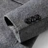 Thoshine Brand Winter 40% ull Män Tjockrockar Slå ner Collar Male Fashion Wool Blend Coats Superior Ytterkläder Jacka Trench 211119