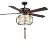 Ceiling Fans Diameter 132CM Remote Contntrol Chandelier Fan Lights Chinese Living Room Bedroom LED