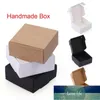 Present Wrap 10st / Pack Färgglada Handgjorda Godis Smycken Förpackning Förpackning Kartong Små Kraft Paper Packing Square Bottom Boxes Fabrikspris Expert Design
