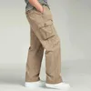 Pantaloni a vita alta da uomo estivi Pantaloni elastici taglie forti Abbigliamento 6XL Pantaloni cargo da uomo Molte tasche Pantaloni da lavoro larghi Pantaloni dritti maschili H1223