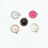 10PCS/Lot 15*17MM Handmade Craft Enamel Jewelry Round Coins Clock Charm Pendants For Women Kids Bracelets Neckalce Earrings DIY