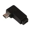 Mini USB 5 -контактный адаптер разъема для удлинителя до самок 90 градусов слева правая угловой адаптер