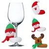 Christmas Decorations Style Wine Glass Cover Snowman Decoration Santa Claus