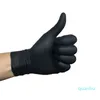 black latex rubber gloves