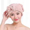 Towel Cute Bath Hair Dry Hat Shower Cap Strong Absorbing Drying Long 100% Polyester Ultra -Soft Women Special