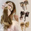 Sommer Mädchen Großen Bogen Floral Haarnadel Frauen Zurück Kopf Koreanische Net Rot Haarnadel Kopfschmuck Haar Zubehör Top Clip Frühling Clip