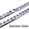 12mm 18 36 tum Anpassa längd Mens Högkvalitativa rostfritt stålhalsband Curb Cuban Link Chain Fashion Jewerly5366116