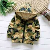 Kids Clothes Boys Jackets Children Hooded Zipper Windbreaker Baby Cartoon Dinosaur Coat Infant Hoodies Sweatshirt 211204