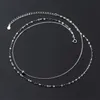 WOOZU Authentic 925 Sterling Silver Double Link Chain Bead Charm Necklaces For Women Wedding Family Engagement Fine Jewelry Gift Q0531