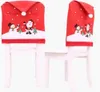 Hem trädgård snögubbe cap stol täcker jul middag bord dekoration för hushållsstol baksida dekorera