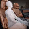 Sitzkissen Hautfreundliches Auto-Nackenkissen Wildlederstoff Lendenrückenstütze Kopfstützenkissen Warm halten Geeignet für Fahrerstuhl