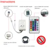 24 Sleutels DC12V Dubbelecontactoren Uitgang IR-afstandsbediening RGB-controller lampdimmer voor 10 m 5m 3528 2835 5050 LED-striplicht