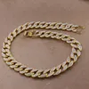 Mens Iced Out Chain Rose Gold Silver Miami Cuban Link Chains Halsband Hip Hop Halsband smycken8136864