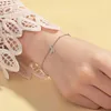 Charmarmband romantisk sjöjungfru minimalistisk stil silverpläterad armband för kvinnor mode lyxiga smycken angränsande armband gåvor