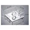 Tissue Boxes Servetten 2 stks Square Clear Acrylic Cocktail Servet Houder Papieren ServiëT Dispenser Box Bar Caddy voor Eettafel El