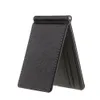 2021 PU Leather Men Sollid Thin Bifold Money Clips Fashion Business Wallet Purse