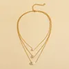 Pendant Necklaces Fashion Multi-layer Star Heart Pearl Necklace Exquisite Womens Gold Clavicle Chain Accessories Charming Party Jewelry