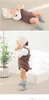 Höst / Vinter Infant Cartoon PU Läder Sole Baby Skor Strumpor Barn 3D Björn Non-Slip Toddler Tube Sock Mode Kids Casual Hosiery D057