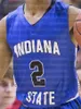 Özel Indiana State Sycamores Basketbol Formaları Kuş Tyreke Key Barnes Jake Laravia Cooper Neese Tre Williams