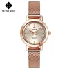 WWOOR Famous Brand Watch For Women Top Luxury Rose Gold Bracelet Ladies Fashion Dress Quartz Wrist reloj mujer 210616
