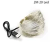 Strings Xmas Fairy String Lights USB Waterdichte LED -verlichting1/2/3/4/5/10m afstandsbediening Scheur kaarslampfeest Garland Licht Decor