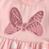 Vikita Dzieci bawełniana sukienka dla Dzieci Dzieci Jesień Zima Z Długim Rękawem Sukienki Dziewczyna Bow Heart Butterfly Boże Narodzenie Nowy Rok Dress Q0716
