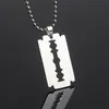 Chains Stainless Steel Pendant Necklace Ins Men's Shaving Blades Personalized Fashion