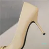 Dress Shoes Luxury Women Green 8cm High Heels Pumps Office Lady Designer Prom Stiletto Low Wedding Bridal