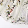 Kantzijde Floral Print Matching White Sling Shorts Rompertjes 210528