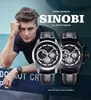 Sinobi Men's Creative Watches Creative Strap Chronograph Watches Masculino Big Dial Esportes Quartzo Analog Clock Relojes Para Hombre Q0524