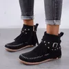 Boots Plus Size35-43 Fringe Rome Moccasin Women Shoes Autumn Rubber Flat Heel Ankle For Low 2cm Mujer Botas1