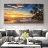 Modern Sea Wave Beach Sunset Canvas Painting Nature Seascape Posters And Prints Wall Art Pictures For Living Room Decoration295e