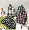 Studenten Rucksack Frauen Plaid Muster Schule Tasche Leinwand Softback Campus Stil Rucksack Reise Bagpack Weibliche Damen