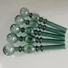 Glass Oil Burner Pipes Thick Pyrex Cool Glass Lake Green Tobacco Pipe For Smoking Bubbler Handcraft Glassware Herb Cigarette Tube Dot Nail Burning Jumbo Accessories