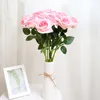 Decorative Flowers & Wreaths Artificial Red Rose Living Room Home Decoration Accessories Thanksgiving Wedding Diy Bouquet Silk339Y