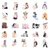 Karikatür 50 adet / grup Toptan Hotsale Anime Seksi Çıkartmalar Su Geçirmez NO-yinelenen Sticker Laptop için Bagaj Notebook Araba Çıkartmaları için PS4