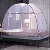 Dobrável mosquito líquido dossel com suporte de cama de suporte para adulto meninas sala decoração tenda cortina de cama com moldura casa decoração 210316