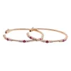 Ros guld röd rosa vit cz öppen manschett armband armband för kvinnor pinky vit mode bangles 58-60mm Q0720