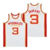 High School Basketball 3 Kevin Durant Montrose Christian Jersey Hommes MCDONALDS All American ALTERNATE SLAM 06 Couleur Noir Blanc Vert Bleu Cousu Pour Les Fans De Sport