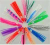 24 pz 10 cm Morbido Polpo Esche Da Pesca Per Maschere Colore Misto Luminoso Silicone Polpo Gonna Artificiale Jigging Esca Set Con La Scatola 35 Z2