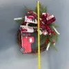 Rode Truck Kerst Krans Venster Voordeur Decoratie Muur Opknoping Voor Kerstmis Decoraties Props Party Home DHL