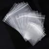 100st / lot dammtät lagringspaket 10 Siden transparent Zip Bag Resealable Zip Storage Plast Baggies för mat