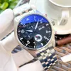 2021 Pilot mens watch Naval squadron Automatic movement Day Date Leather Bracelet Watches Montre de luxe